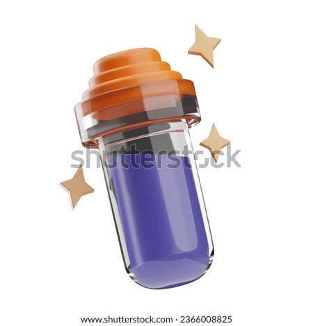 helloween potion 3d illustration object