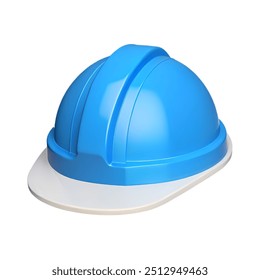 Helmet, grey and blue hard hat, industrial safety - Powered by Shutterstock