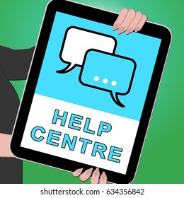 Help Centre Tablet Shows Faq Advice 3d Illustration