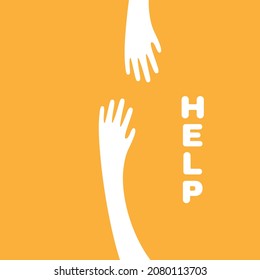 Help concept illustration with hands