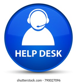 Help Desk (customer Care Icon) Isolated On Special Blue Round Button Abstract Illustration