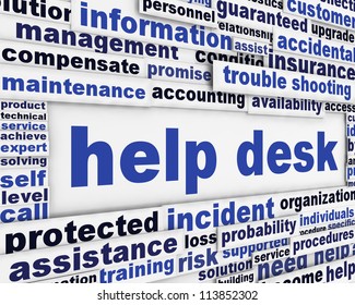 Help Desk Poster Design Customer Service Stock Illustration 113852302