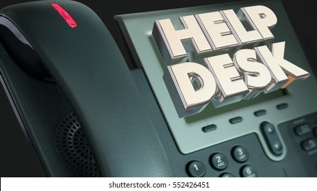 Help Desk Telephone Computer IT Support 3d Illustration