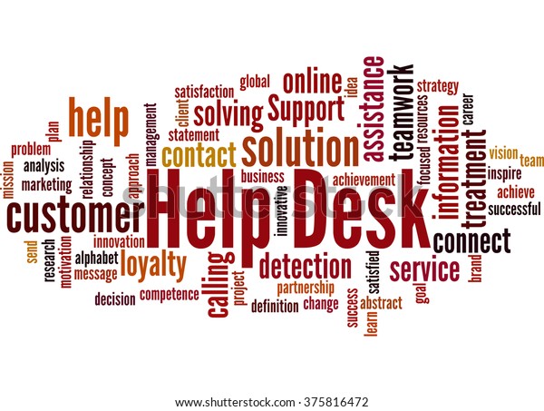 Help Desk Word Cloud Concept On Stock Illustration 375816472
