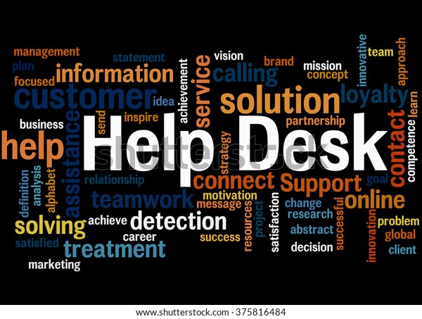Help Desk Word Cloud Concept On Stockillustration 375816484