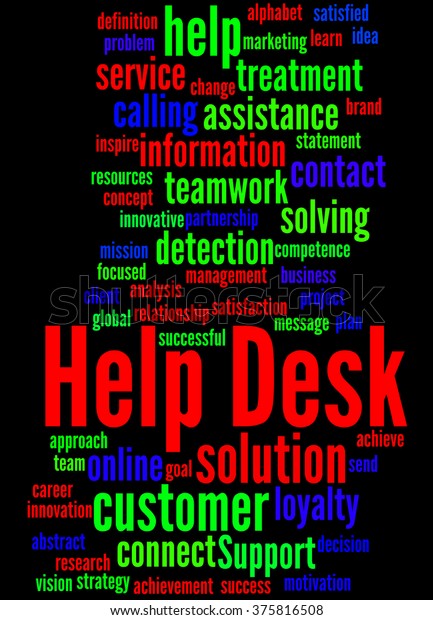 Help Desk Word Cloud Concept On Stock Illustration 375816508