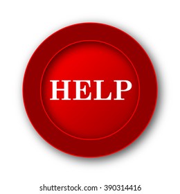 Help icon. Internet button on white background. 