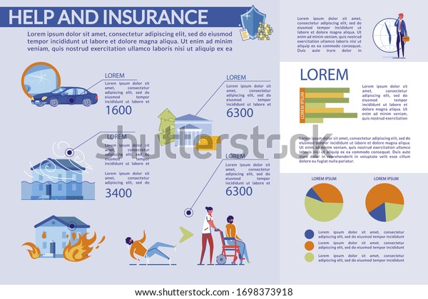 Help and
Insurance, Compensation Infographic
Set.
