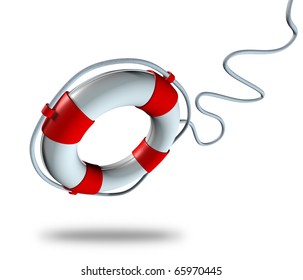 Help Life Preserver Save Belt Emergency Relief Isolated Rope Symbol