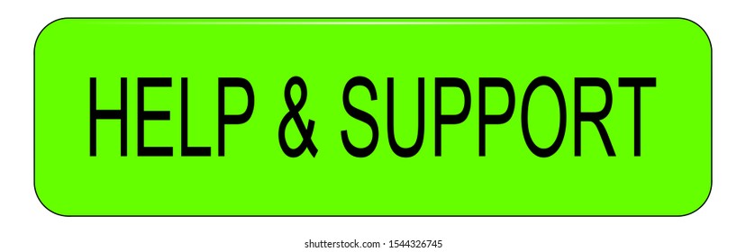 Help & Support Button on white background - illustration