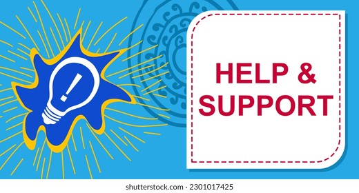 Help And Support concept image with text and related symbol.