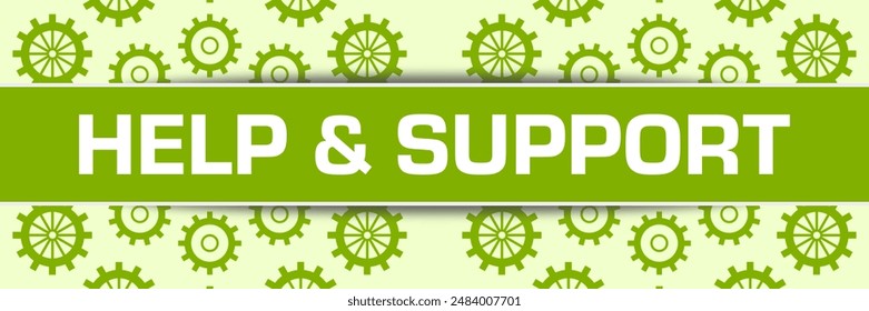 Help And Support concept image with text and gears symbols.