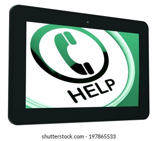 Help Tablet Showing Call For Advice Or Assistance