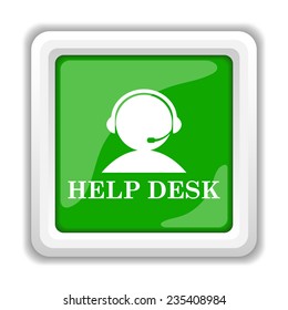 Helpdesk icon. Internet button on white background. 