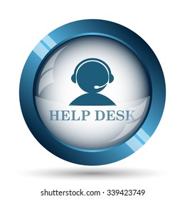 Helpdesk icon. Internet button on white background. 