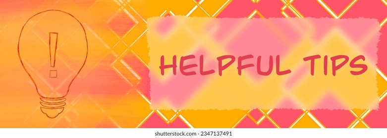 Helpful Tips concept image with text and bulb symbol.