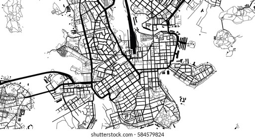 Helsinki, Finland City Map