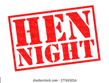 HEN NIGHT red Rubber Stamp over a white background. - Powered by Shutterstock