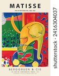 Henri Matisse Remastered The Cat With Red Fish Print Exhibition Poster Henri Matisse Painting Print,1864-1954