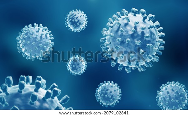 Hepatitis B viruses, 3d\
illustration