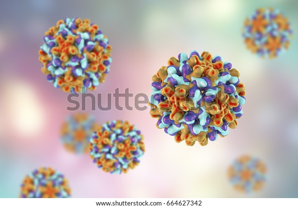 Hepatitis B Viruses On Colorful Background Stock Illustration 664627342 ...