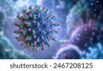 Hepatitis virus HBV, HCV causes chronic disease, liver inflammation. Antiviral antibody treatments diagnose infection, cirrhosis, fibrosis. Biology, genotype of hepatotropic viruses affect health. 3D