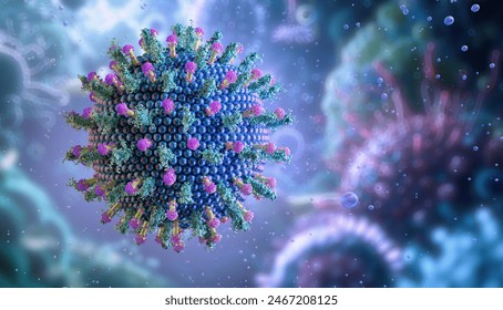 Hepatitis virus HBV, HCV causes chronic disease, liver inflammation. Antiviral antibody treatments diagnose infection, cirrhosis, fibrosis. Biology, genotype of hepatotropic viruses affect health. 3D