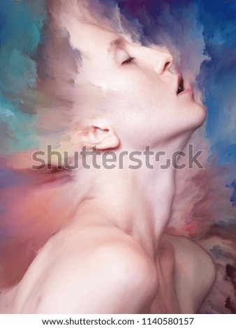 Similar – Image, Stock Photo longing Face