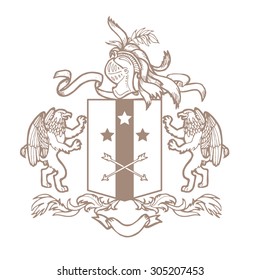 vector heraldic royal crests coat arms stock vector royalty free