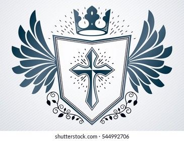 Vector Nature Emblem Luxury Art Design Stock Vector (Royalty Free ...