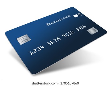 Here is a contemporary business credit card isolated on a white background.