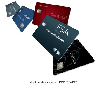 Here Flexible Spending Account Debit Card Stock Illustration 1221209422 ...