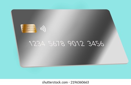 Here Is A Generic Metal Credit Card In A 3-d Illustration.