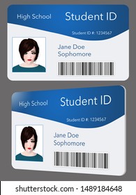 Here Is A Mock Student ID Card.