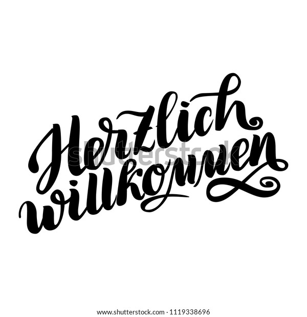 Herzlich Willkommen Welcome Traditional German Oktoberfest Stock Illustration