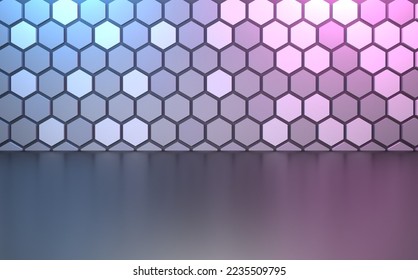hexagon 3d background illustration render for flyer design, business design, your any product design and etc .