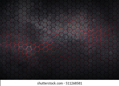 Hexagon Background With Real Texture. 3d Illustration.