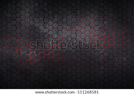 hexagon background with real texture. 3d illustration.
