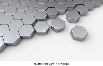 Hexagon Building Blocks Chrome 1