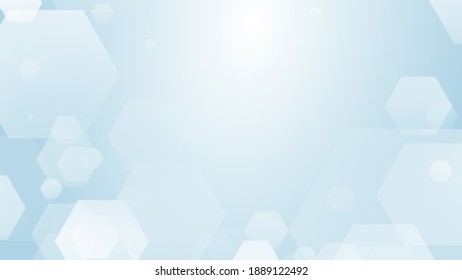 Hexagon geometric white blue pattern bright healthcare medical and technology background. Abstract graphic digital future science concept design.