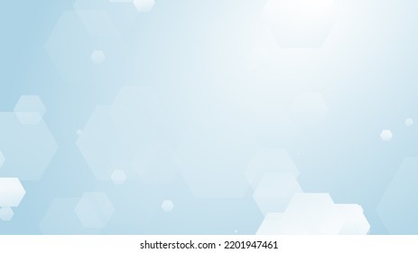 Hexagon Geometric White Blue Pattern Bright Healthcare Medical And Technology Background. Abstract Graphic Digital Future Science Concept Design.