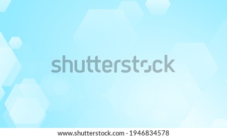 Hexagon geometric white blue pattern bright healthcare medical and technology background. Abstract graphic digital future science concept design.