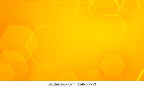 Hexagon geometric yellow white gradient color pattern background. Abstract graphic design technology and energy concept.