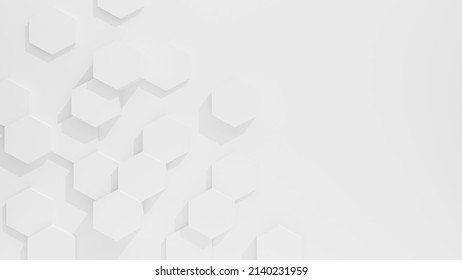 Hexagon Pattern On White Background,abstract High Relief Hexagon,3d Rendering