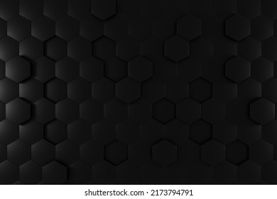 Hexagonal Abstract Background Honeycomb Black Dark Stock Illustration ...