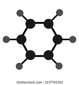 Hexagonal Molecule Icon. Chemistry. Microscopy. Scientific Illustration.