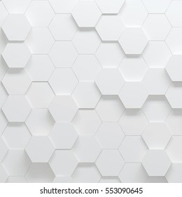 Hexagonal Parametric Pattern, 3d Illustration