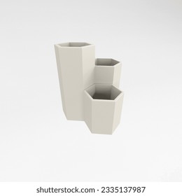 Hexagonal Pen Holder 3d model render image