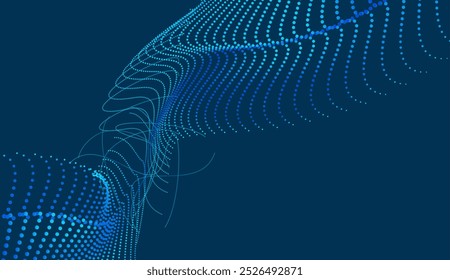Hi Tech Network Connection Grid. 3D Technology Style Banner Design. Technology Illustration. Futuristic Design for Technology or Science Event