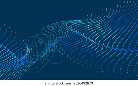 Hi Tech Network Connection Grid. 3D Technology Style Banner Design. Technology Illustration. Futuristic Design for Technology or Science Event